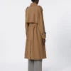 Vannavvisende trenchcoat i ullgabardin, brun Vannavvisende trenchcoat i ullgabardin, brun