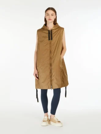 Vannavvisende veste i kanvas, karamell