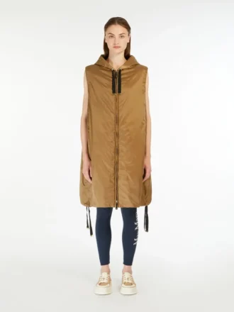Vannavvisende veste i kanvas, karamell