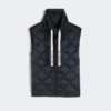 Vattert, vannavvisende nylon-canvas-vest, midnattsblå