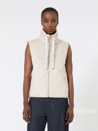 Vattert, vannavvisende nylon-canvas-vest, sand