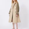 Vendbar, vannavvisende trenchcoat i gabardin, beige Vendbar, vannavvisende trenchcoat i gabardin, beige
