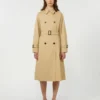 Vendbar, vannavvisende trenchcoat i gabardin, beige Vendbar, vannavvisende trenchcoat i gabardin, beige