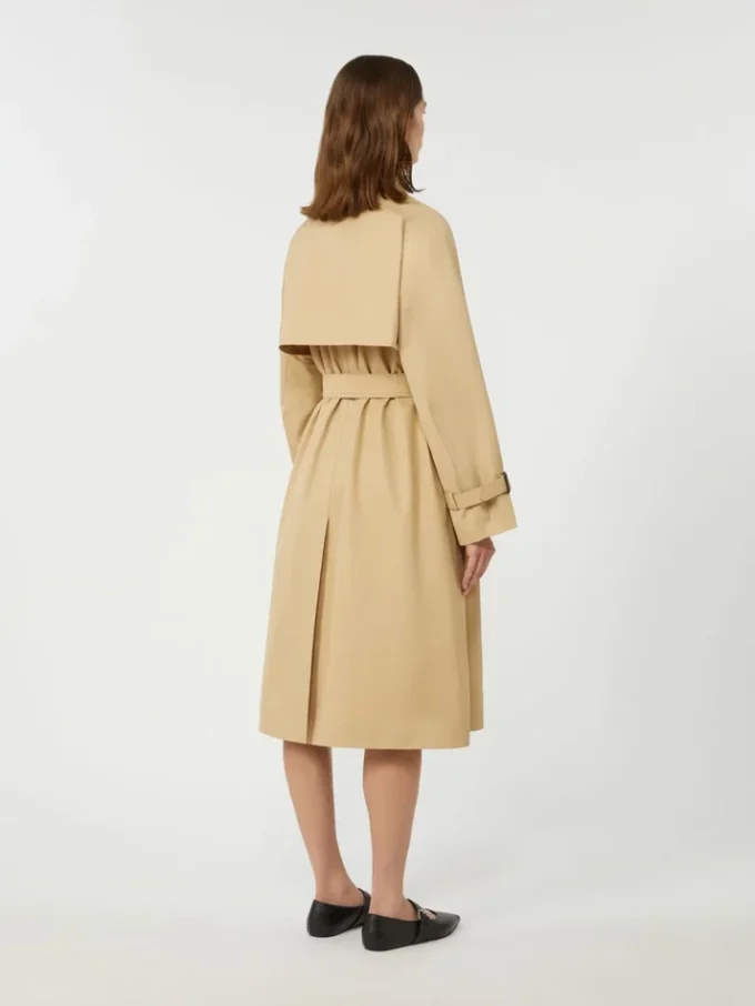 Vendbar, vannavvisende trenchcoat i gabardin, beige Vendbar, vannavvisende trenchcoat i gabardin, beige