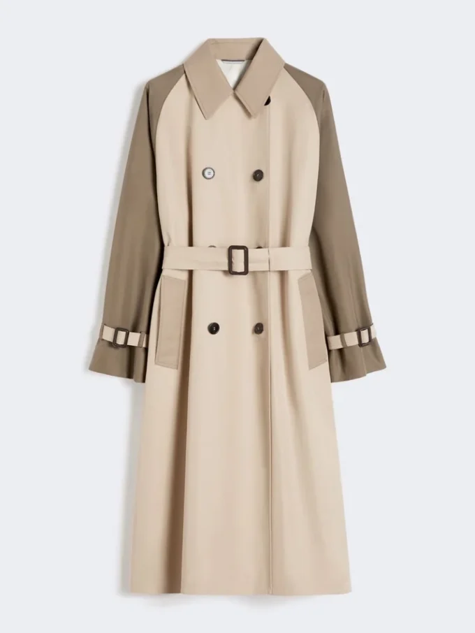 Vendbar, vannavvisende trenchcoat i gabardin, beige Vendbar, vannavvisende trenchcoat i gabardin, beige