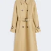 Vendbar, vannavvisende trenchcoat i gabardin, beige Vendbar, vannavvisende trenchcoat i gabardin, beige