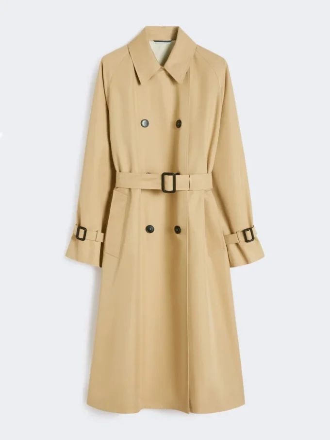 Vendbar, vannavvisende trenchcoat i gabardin, beige Vendbar, vannavvisende trenchcoat i gabardin, beige