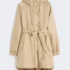 Vendbar, vattert parkas i vannavvisende kanvas, beige Vendbar, vattert parkas i vannavvisende kanvas, beige