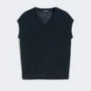 Vest i lin, marineblå