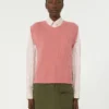 Vest i mohairblanding, antikkrosa