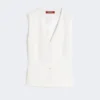 Vest i ullkrepp, hvit