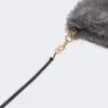 Votter i ull og teddy-stoff av alpakka, mellomgrå